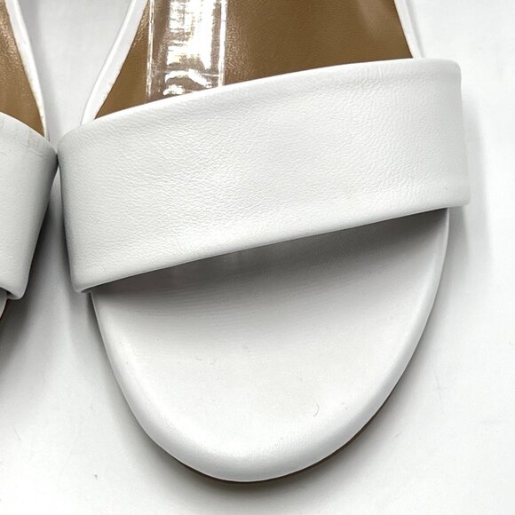 Aerosoles Womens Size 8 Willowbrook White Leather Wedges‎ Sandals Shoes - Picture 5 of 13